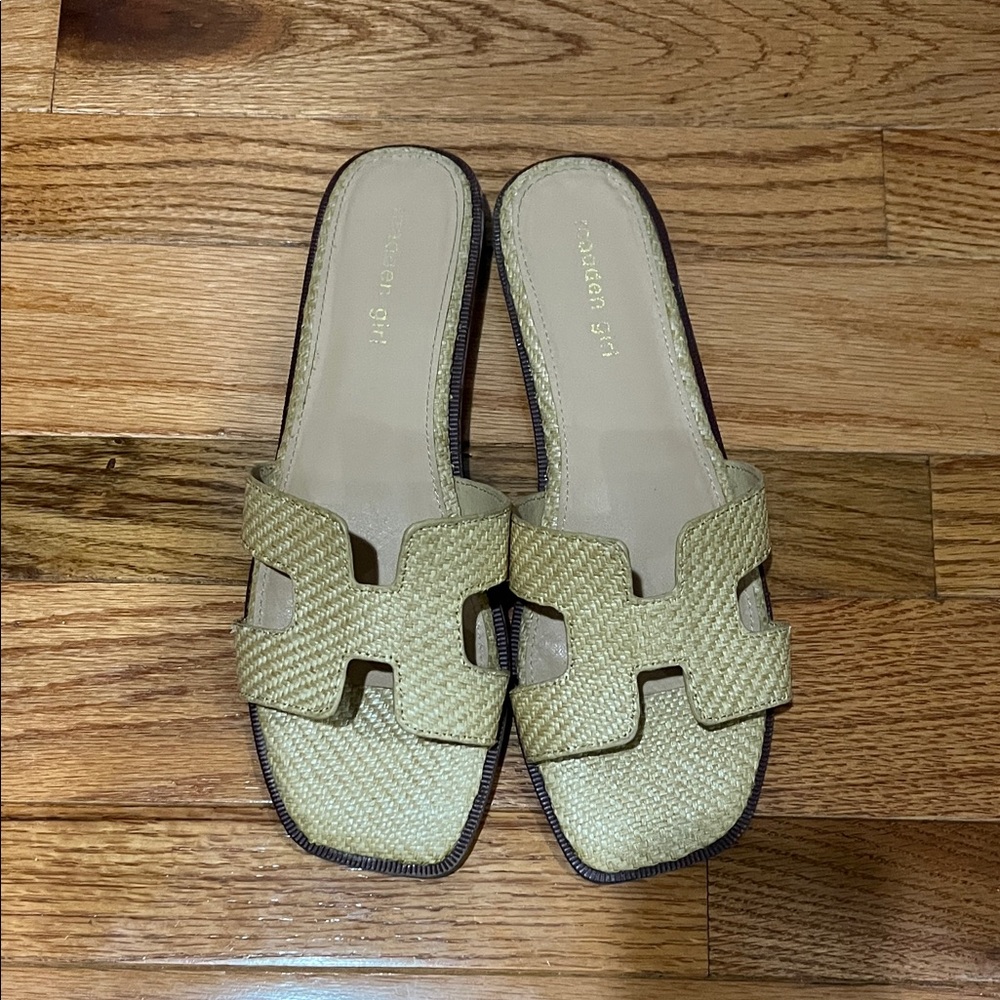 Madden Girl Beige Slide Sandals